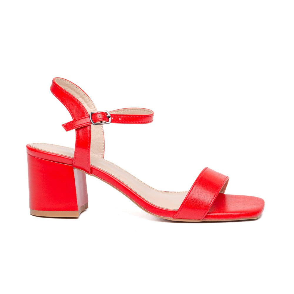 Sandale për femra 060036 E kuqe