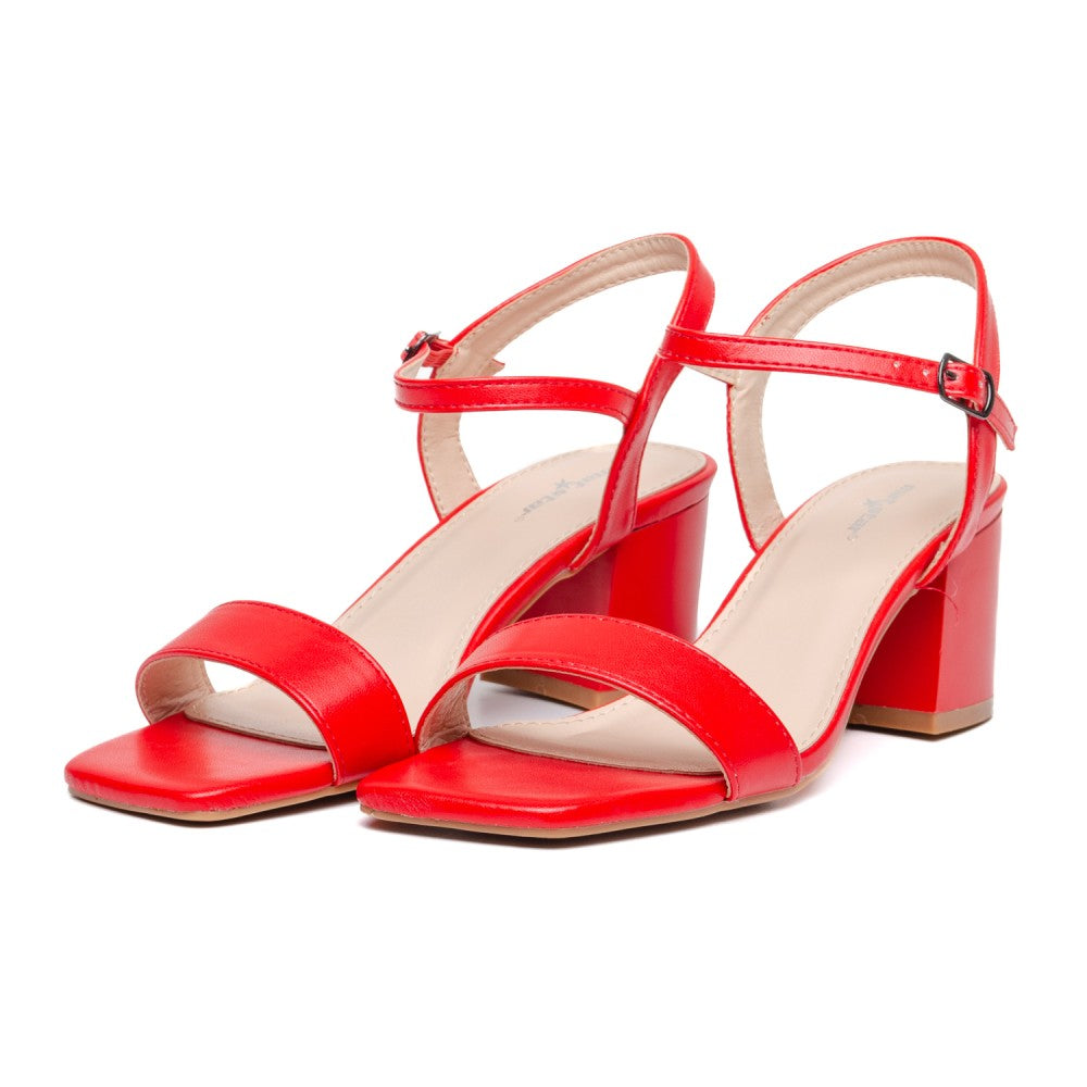 Sandale për femra 060036 E kuqe