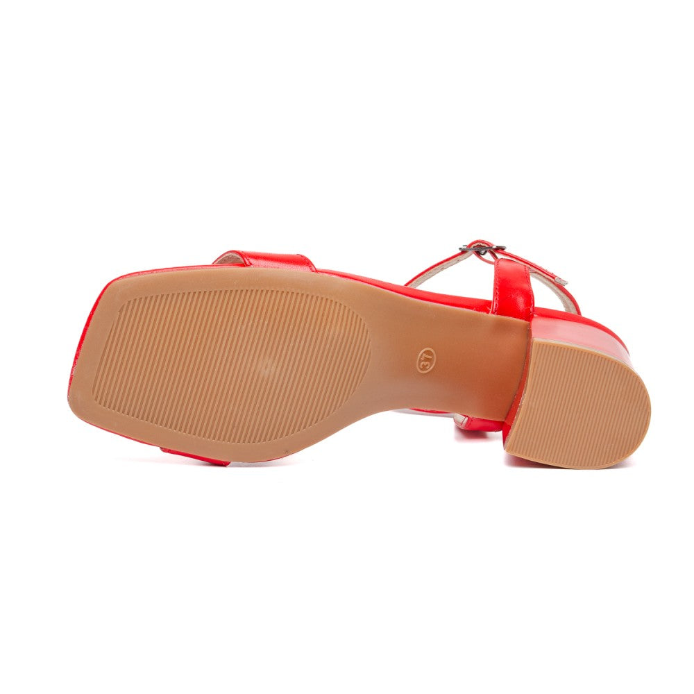 Sandale për femra 060036 E kuqe