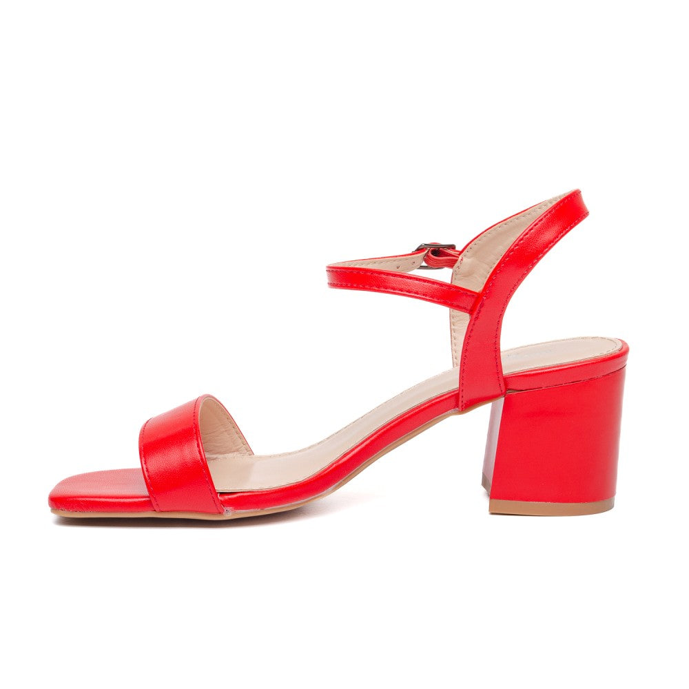 Sandale për femra 060036 E kuqe