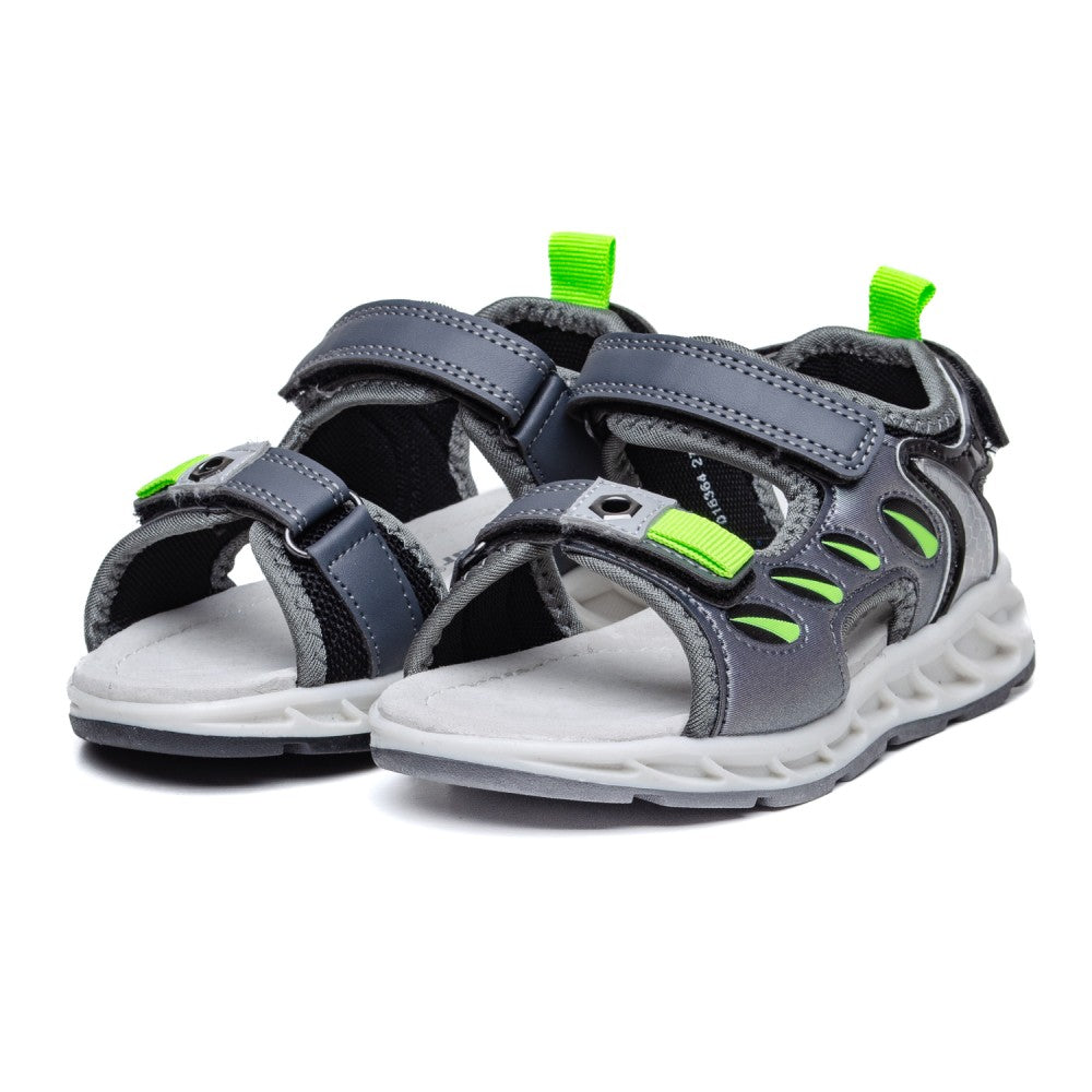 Sandale për fëmijë 018364 Grey/Green